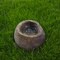 Small Flower Faux Rock Fiberglass Garden Decorative Water Pond, 17 Gallon Sandstone Outdoor Patio Bed Waterfall Pond